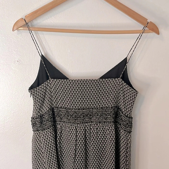 Tory Burch New Label Spaghetti Strap Beaded Black Gray Shift Dress Sz XS Petite - Picture 7 of 10